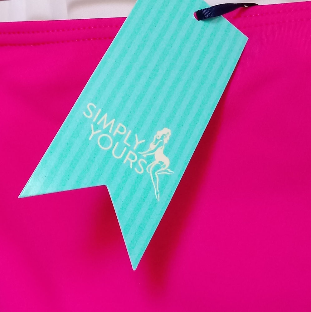 New w/Tags Simply Yours by Simply Be Hot Pink  Bikini Bottoms - Picture 4 of 6
